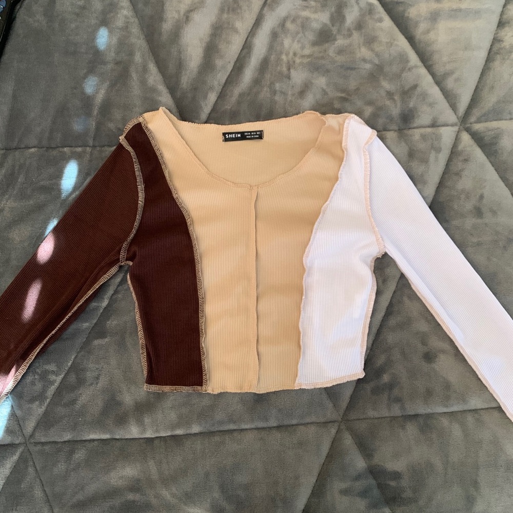 SHEIN colorblock shirt